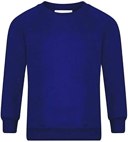 Romaans Boys Girls Unisex Jumper Sweatshirt Crew Neck Round Neck School Uniform Ages 1-15 (S-XL)