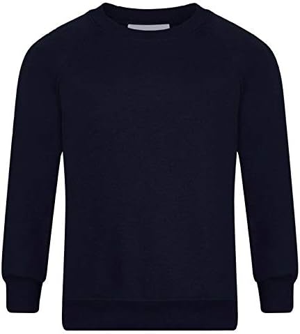 Romaans Boys Girls Unisex Jumper Sweatshirt Crew Neck Round Neck School Uniform Ages 1-15 (S-XL)