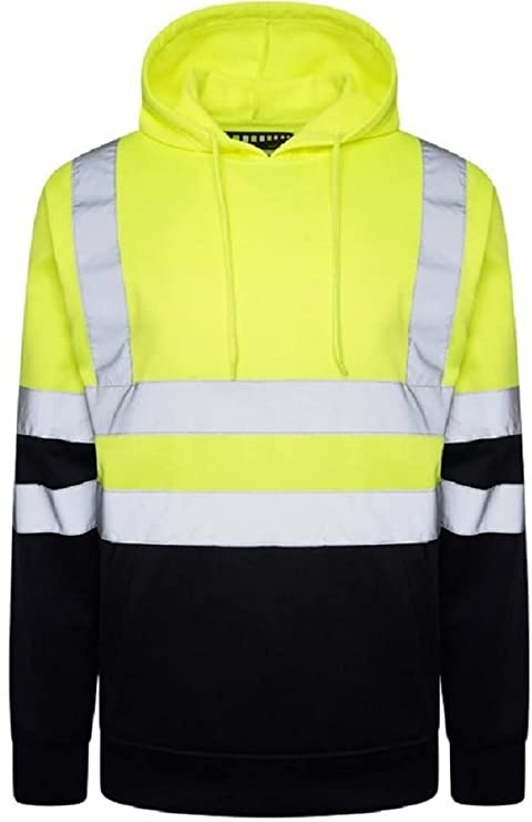 Romaans Hi Vis Jogging Bottoms High Visibility Combat Cargo Thick Trousers Reflective Tape Safety Work Wear Elasticated Waist Joggers Sweat Jog Tracksuit Pullover