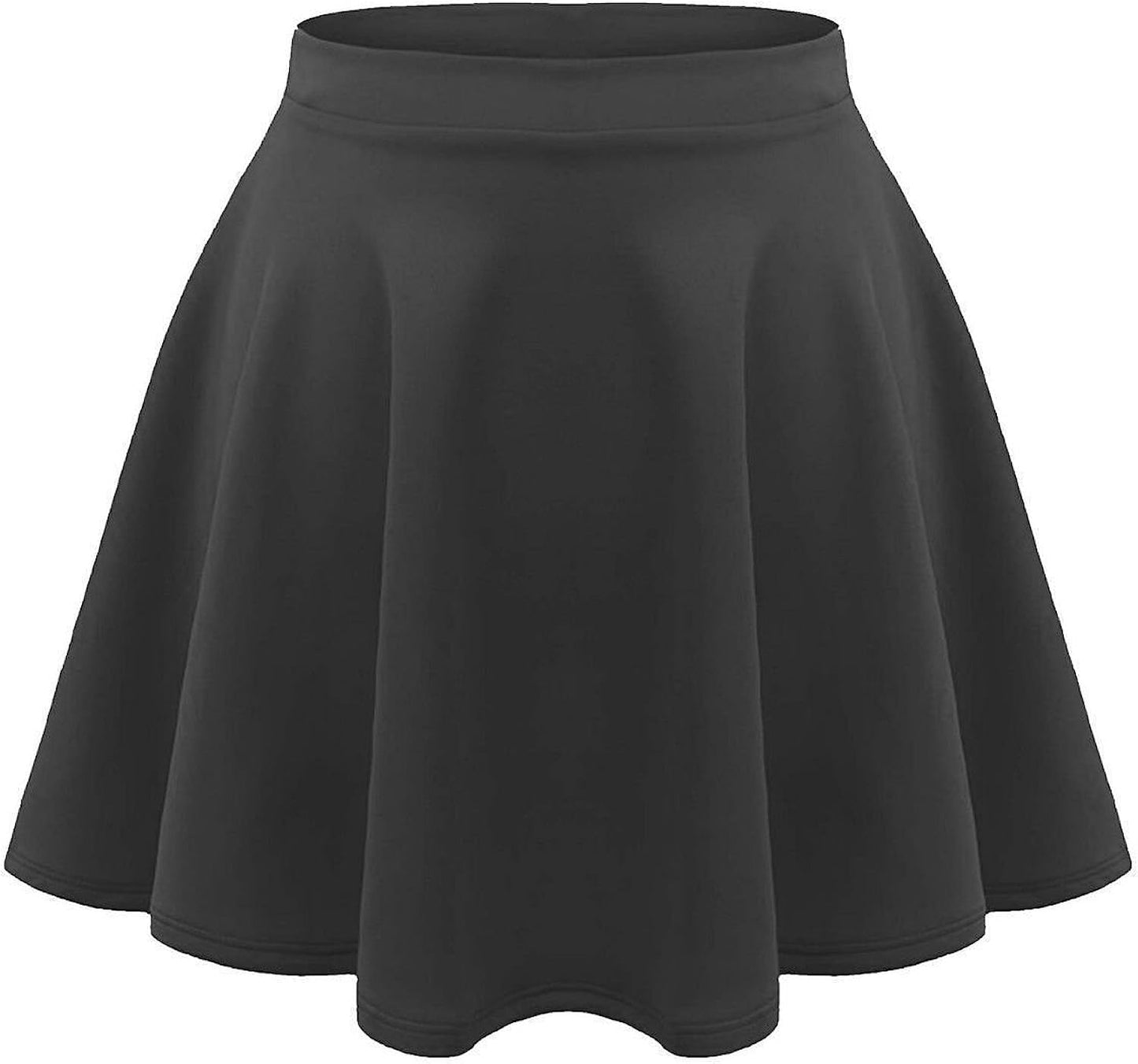 Romaans Kids Girls Children HIGH Waisted Stretch Plain Flippy Flared Short Skater Skirts
