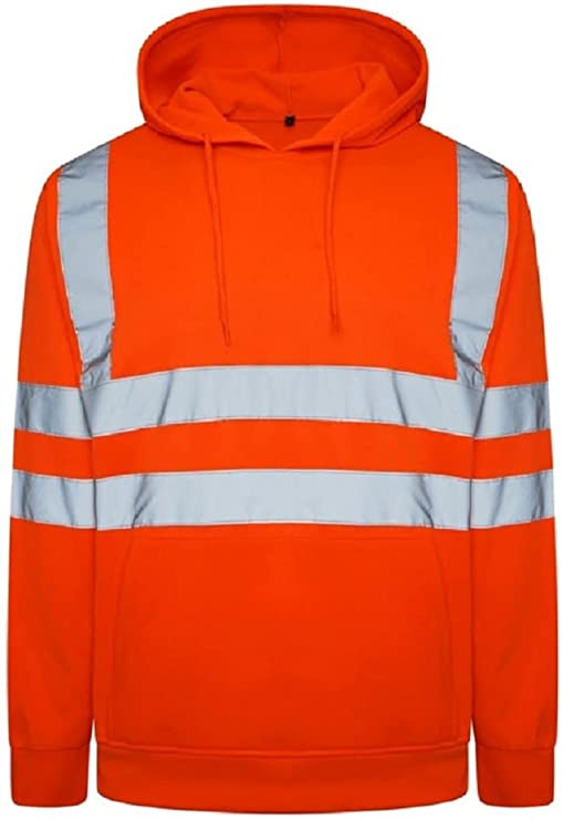 Romaans Hi Vis Jogging Bottoms High Visibility Combat Cargo Thick Trousers Reflective Tape Safety Work Wear Elasticated Waist Joggers Sweat Jog Tracksuit Pants
