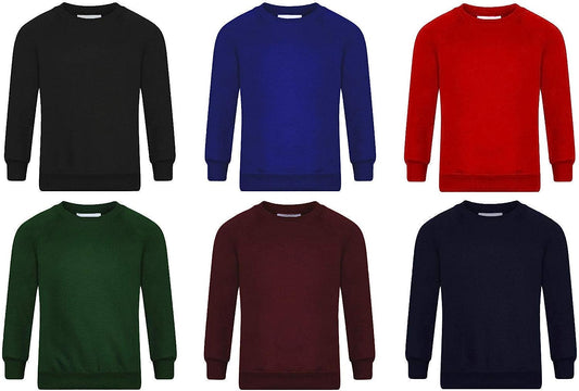 Romaans Boys Girls Unisex Jumper Sweatshirt Crew Neck Round Neck School Uniform Ages 1-15 (S-XL)