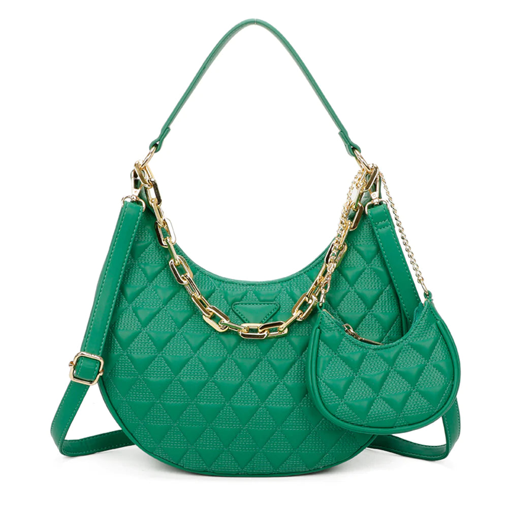 2 PIECE PURSE SET WOMENS HANDBAG SHOULDER BAG CROSSBODY BAG FASHION DESIGNER BAG